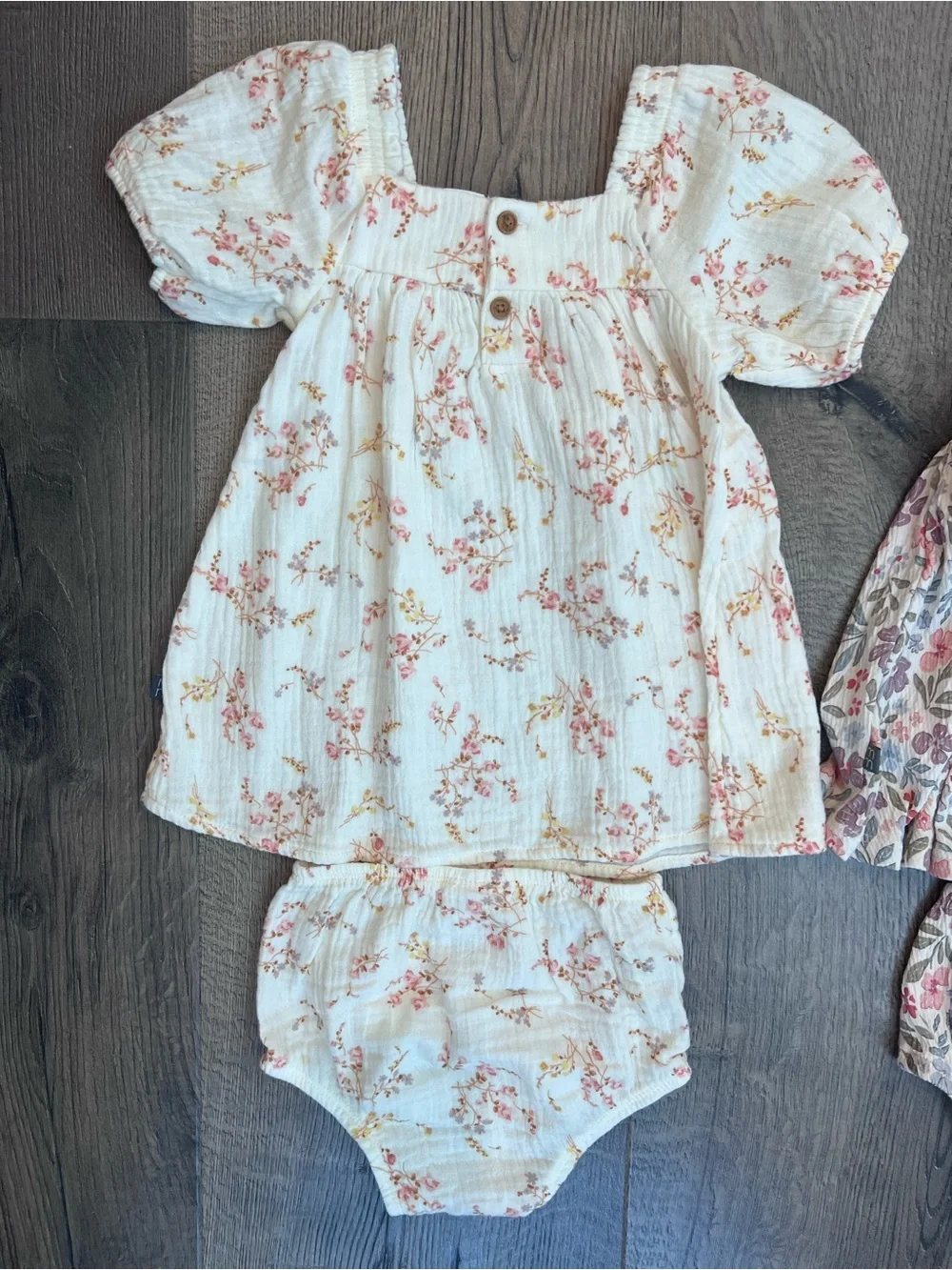 Floral Cotton Top & Bloomer Sets - 6-9 mo.